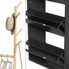 Schuhschrank Ivo Schwarz 90 x 181.5 cm mit 3 Fächern, 1 Schublade Vicco Bild 5