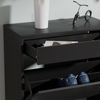 Schuhschrank Ivo Schwarz 90 x 181.5 cm mit 3 Fächern, 1 Schublade Vicco Bild 4