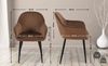 2er Set Esszimmerstuhl GENIM - Samt Braun 60x60x84 cm | Essstühle Esszimmerstühle Küchenstühle Wohnzimmerstühle Bild 2
