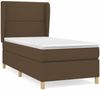 vidaXL Boxspringbett mit Matratze Dunkelbraun 90x190 cm Stoff 3128408 Bild 2
