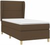 vidaXL Boxspringbett mit Matratze Dunkelbraun 90x190 cm Stoff 3128408 Bild 3