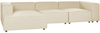 3-Sitzer Ecksofa 'APRIC', Beige, Leinen, ohne Ottomane, Rechts Bild 4