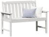 vidaXL Gartenbank Weiß 120 x 59 x 88 cm HDPE 42006601 Bild 3