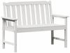 vidaXL Gartenbank Weiß 120 x 59 x 88 cm HDPE 42006601 Bild 2