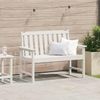 vidaXL Gartenbank Weiß 120 x 59 x 88 cm HDPE 42006601 Bild 1