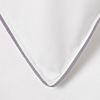 Traumschlaf Uni Kissenbezug White Collection Pipping|70x90 cm| light-grey Bild 2
