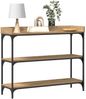 Konsolentisch, Beistelltisch, Konsole mit Regal Artisan-Eiche 100 x 30 x 80 cm Bild 3
