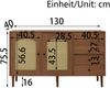 Sideboard 130 x 40 x 75,5 cm im Landhausstil mit Rattantüren, verstellbaren Einlegeböden und Holzbeinen Bild 5