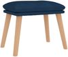 Relaxsessel mit Hocker Blau Samt, Drehbar [3097830] Bild 5