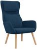 Relaxsessel mit Hocker Blau Samt, Drehbar [3097830] Bild 4