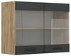 Küchenglasschrank R-Line Anthrazit Landhaus 80 cm Vicco Bild 4