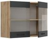 Küchenglasschrank R-Line Anthrazit Landhaus 80 cm Vicco Bild 3