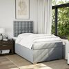 vidaXL Boxspringbett mit Matratze Hellgrau 120x200 cm Stoff 3292769 Bild 4