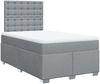 vidaXL Boxspringbett mit Matratze Hellgrau 120x200 cm Stoff 3292769 Bild 3