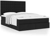 vidaXL Ottoman-Bett mit Matratze Schwarz 140x190 cm Stoff 3313322 Bild 4