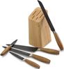 ECHTWERK Messer-Set Classic (Set, 6-tlg), aus hochwertigem Stahl, Messerblock aus Pakkaholz, Black-Edition Bild 3