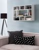 Wandregal WL5.810 Weiß 75 x 51 x 16 cm Holz Hängeregal Modern, Design Wandboard Freischwebend, Holzregal Regal für die Wand, Bücherregal Schmal, Dekoregal Schweberegal Wohnzimmer Bild 3