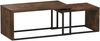 2er-Set Couchtisch/Satztisch 90 x 48 x 42 cm, MDF in Rustikalbraun mit Metallgestell Bild 3