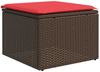 vidaXL 6-teiliges Gartensofa-Set mit Kissen, braun, Polyrattan 3221303 Bild 4