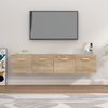 vidaXL Wandschränke 2 Stk. Sonoma-Eiche 80x35x36,5 cm Holzwerkstoff 3115646 Bild 1
