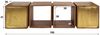 TV-Board Latona aus Mangoholz, modernes Schwebendes Design, Braun mit Messingdekor, 170 cm Bild 4