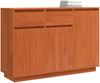 vidaXL Sideboard Wachsbraun 110 x 34 x 75 cm Massives Kiefernholz 869889 Bild 3