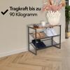 Brixy Schuhregal - Industrie - Holz - Metall - 64x30x52cm - Vintage - Schuhschrank - Braun/Schwarz, blacks, 30 x 64 x 52 cm Bild 4