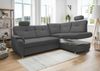 Ecksofa >Elli< in 3609 Mango anthrazit, Mikrofaser - 264x92x180cm (BxHxT) Bild 3