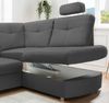 Ecksofa >Elli< in 3609 Mango anthrazit, Mikrofaser - 264x92x180cm (BxHxT) Bild 5