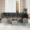 vidaXL Gartensofa-set 8 pcs Hellgrau und Dunkelgrau 289 x 124 x 69 cm 3354631 Bild 3