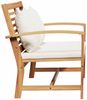 vidaXL Bank Braun und Creme 110 x 66 x 76 cm Massivholz Teak 42006404 Bild 5