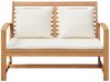 vidaXL Bank Braun und Creme 110 x 66 x 76 cm Massivholz Teak 42006404 Bild 4