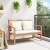 vidaXL Bank Braun und Creme 110 x 66 x 76 cm Massivholz Teak 42006404 Bild 3