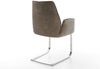 Freischwinger Zoa-Flex Mikrofaser Taupe Vintage Freischwinger flach Edelstahl Taschenfederkern Bild 5