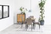 Esstisch >Wilma< in Wildeiche, schwarz, MDF, Stahl - 80x75x80cm (BxHxT) Bild 2