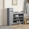 vidaXL Schuhschrank Grau Sonoma 100,5x28x100 cm Holzwerkstoff 840427 Bild 3