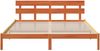 vidaXL Bettgestell mit Kopfteil Braun 200 x 200 cm Massivholz Kiefer 872151 Bild 3