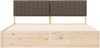 vidaXL Bettgestell mit gepolstertem Kopfteil Taupe 200 x 200 cm 3398212 Bild 5