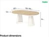 MEBLINI Esstisch Rund Ausziehbar aus Metall - 120-196x76 cm - CONEY - Sonoma Eiche/Kaschmir - Loft - Esszimmertisch Modern - Küchentisch - Ausziehtisch - Round Dining Table Bild 3