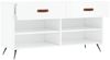 vidaXL Schuhbank Hochglanz-Weiß 102x35x55 cm Holzwerkstoff 829710 Bild 5