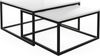 WFL GROUP Couchtisch Vella, Rechteckige Satztische 2 in 1 mit Schwarze Metallgestell Bild 4