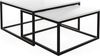WFL GROUP Couchtisch Vella, Rechteckige Satztische 2 in 1 mit Schwarze Metallgestell Bild 5