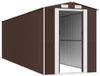 vidaXL Geräteschuppen Dunkelbraun 192x689x223 cm Verzinkter Stahl 3147466 Bild 4