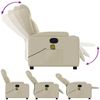 vidaXL Massagesessel mit Relaxfunktion, Kunstleder, Creme 3205597 Bild 5