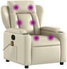 vidaXL Massagesessel mit Relaxfunktion, Kunstleder, Creme 3205597 Bild 2