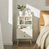 SoBuy FBT100-W Nachttisch, MDF, Melamin, Weiß, 43 x 81 x 36 cm Bild 2