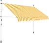 vidaXL Einziehbare Markise Handbetrieben 300 cm Orange/Weiß Gestreift 43234 Bild 2