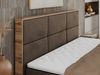 Boxspringbett mit Kopfteil und Topper, Polsterbett - ALBERO 2 - 200 x 200 cm - Braun Velours - H3 Bild 4