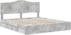 vidaXL Aufbewahrungsbett Beton Grau 200 x 200 cm Holzwerkstoff 3413474 Bild 4