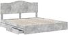 vidaXL Aufbewahrungsbett Beton Grau 200 x 200 cm Holzwerkstoff 3413474 Bild 5